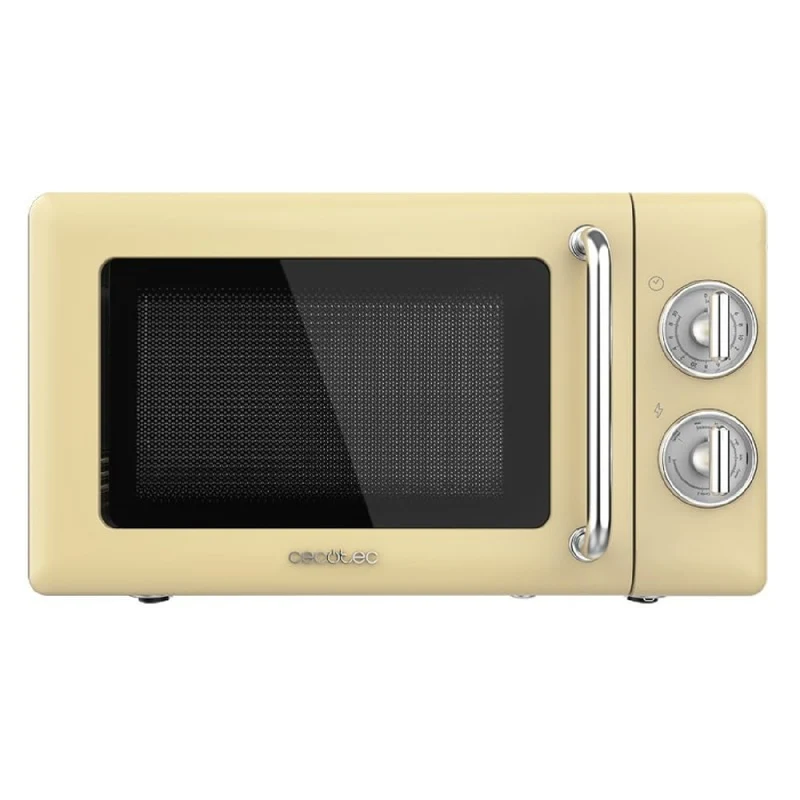 Cecotec Micro-ondes de 20 L avec grill ProClean 3110 Retro Yellow