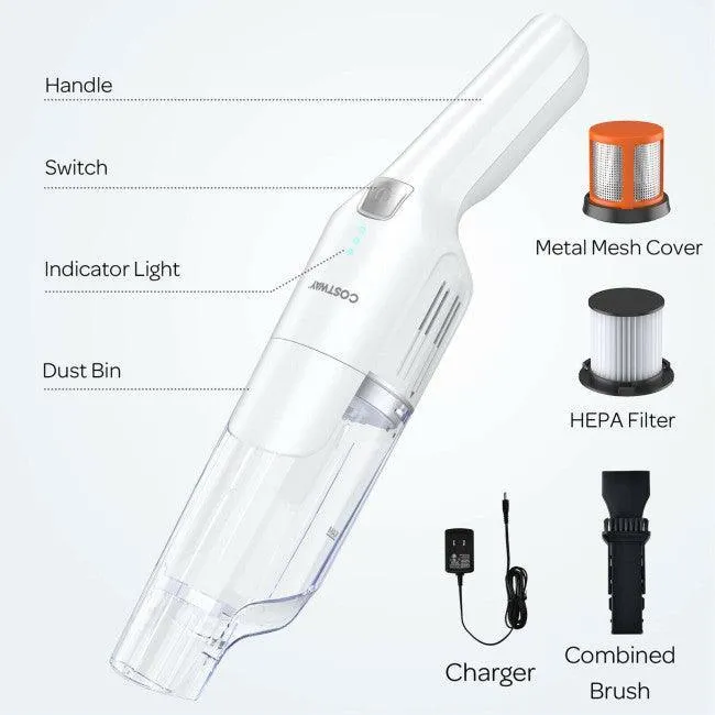 Costway Lightweight Handheld Vacuum Cleaner Cordless Battery Powered Vacuum 64793051