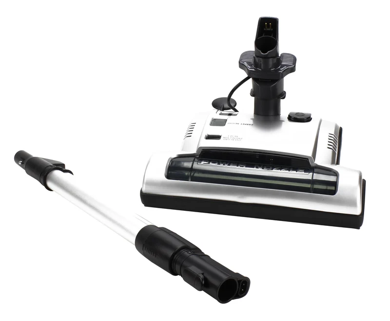 Balai électrique - Largeur de nettoyage de 30,5 cm (14") - Hauteur ajustable - Déclenchement rapide - Argent - Courroie plate - Manchon télescopique - Lumière frontale - Rouleau-brosse - Johnny Vac PN33