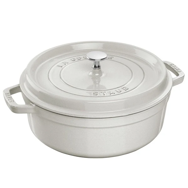 Staub Shallow Cocotte 4L, White