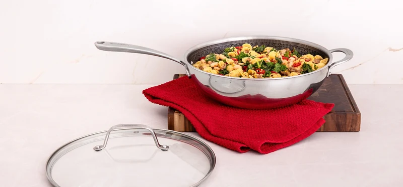 Lagostina Covered Wok Resist-Clad Stainless