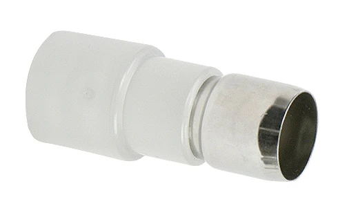 Embout de départ de boyau d'aspirateur central gris