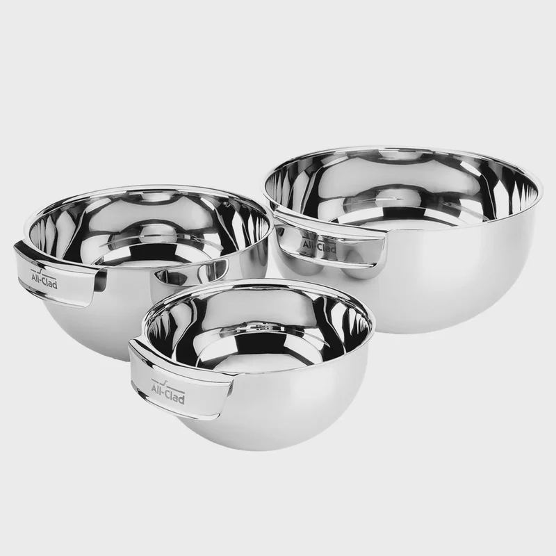 All-Clad Stainless Steel 3 piece Mixing Bowl Set