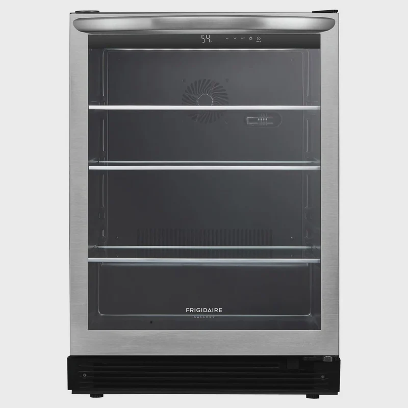 Frigidaire Gallery 24 in. Stainless Steel Built-in or Freestanding 185 Can Beverage Center with Reversible Door Model GRYB5426AS