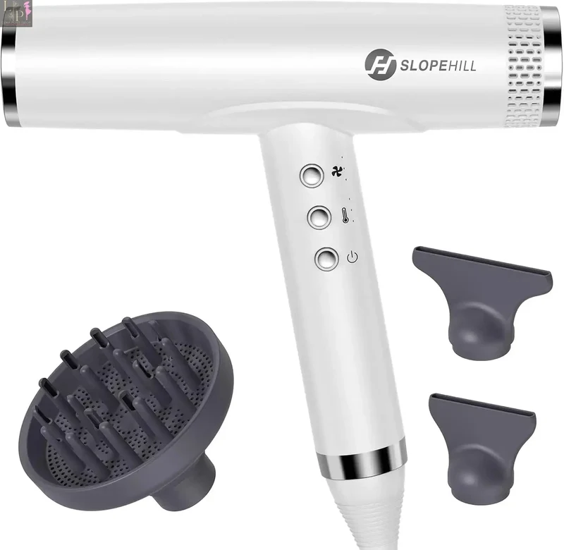 Professional Ionic Hair Dryer with Diffuser - High-Speed Blow Dryer