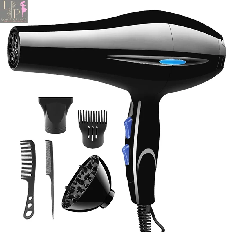 High-Power 2200W Ionic Hair Dryer with Cold & Hot Air Modes & Diffuser