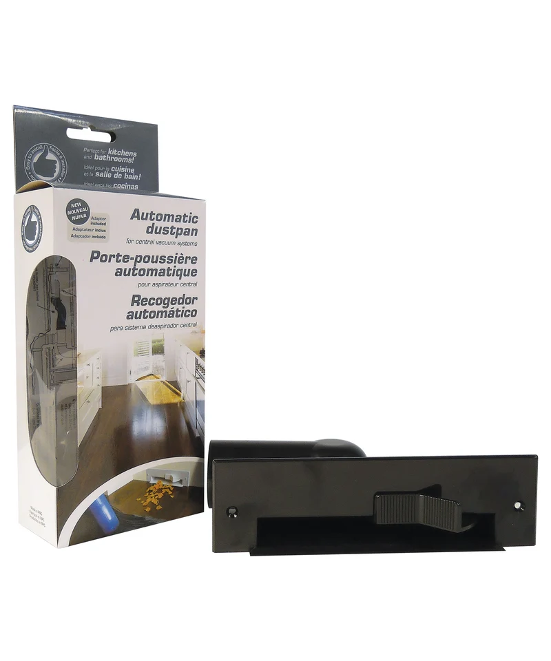 Porte-poussière automatique pour aspirateur central - noir