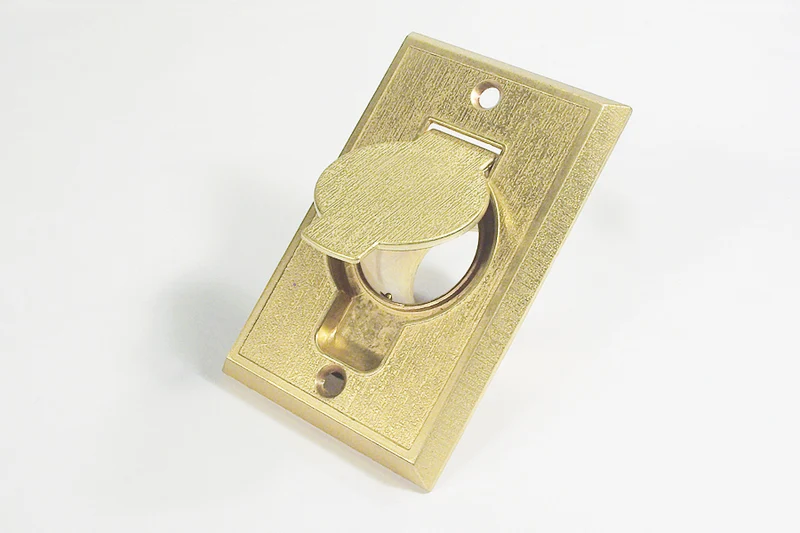 PRISE MURALE MÉTAL - POUR ASPIRATEUR CENTRAL - BRASS