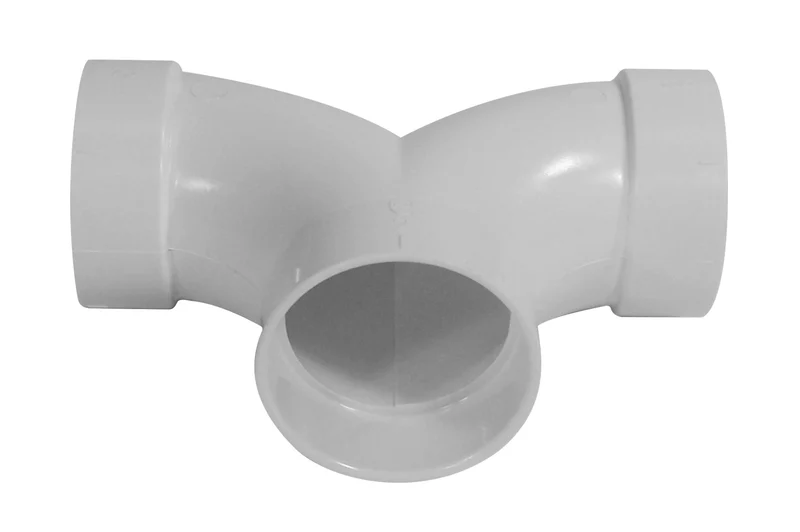 Raccord court en forme de "T" - pour installation aspirateur central - blanc - Plastiflex 765515W