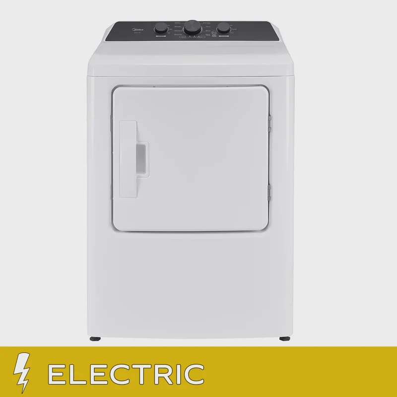 Midea 7.0 cu ft. White Electric Dryer with Wrinkle-Free Perfection Model MLTE47A5BWW