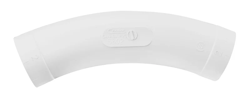 Coude 45° - long - pour installation aspirateur central - blanc - Canplas 765602W