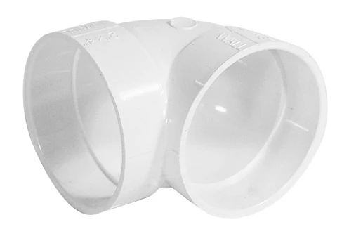 Coude 90° court - pour installation aspirateur central - blanc - Hayden 765503W