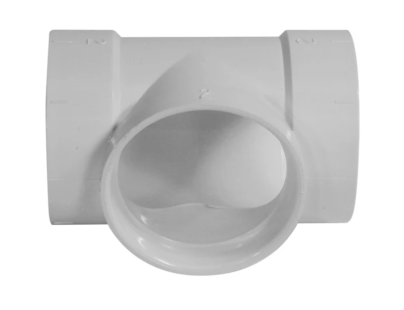 Coude court spécial en forme de "T" - pour installation aspirateur central - blanc - Hayden 765502SW