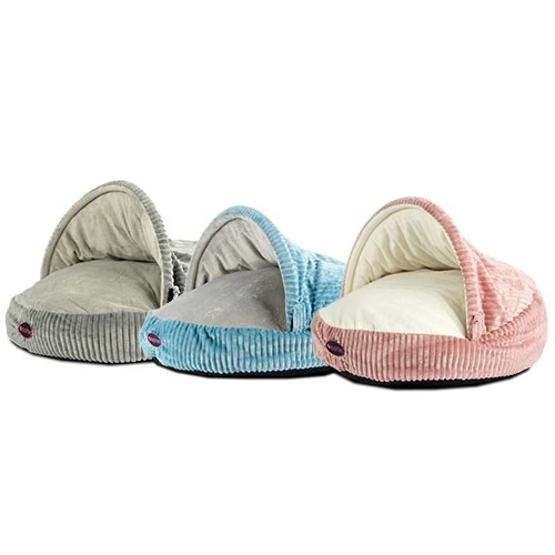 SOFT GREY CORDUROY GROTTE PET LIT