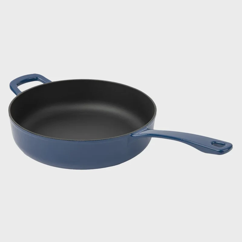 Chuck Hughes Cast Iron Deep Skillet, 3.75 L (4 qt.), Blue