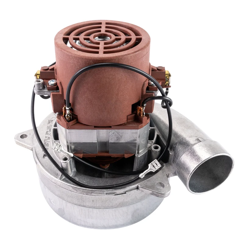 Moteur pour aspirateur tangentiel - dia 5,7" - 2 ventilateurs - 120 V - 8 A - 800 W - 275 watts-air - levée d'eau 81" - CFM (pi3/min) 89" - Domel 491.3.422