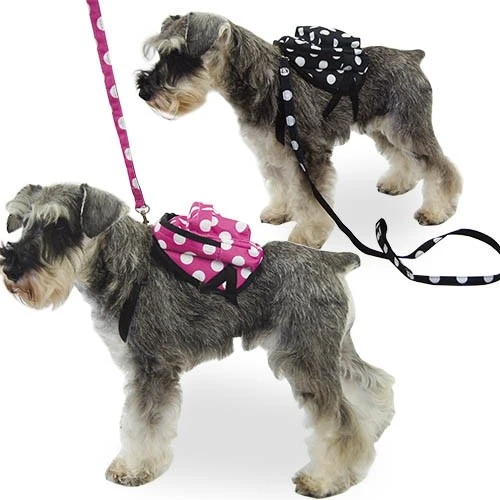 Pink Polka Dot Backpack - Petit Size Breeds