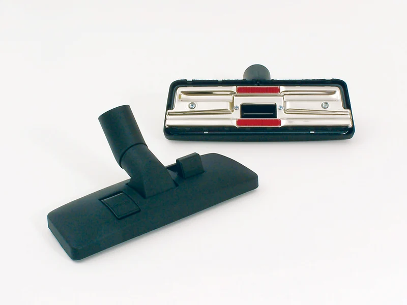 Brosse combinée pour planchers et tapis - largeur de 26,7 cm (10,5") - 38,1 mm (1 ½") - avec base de métal - noir - Wessel-Werk 11.9 001-39