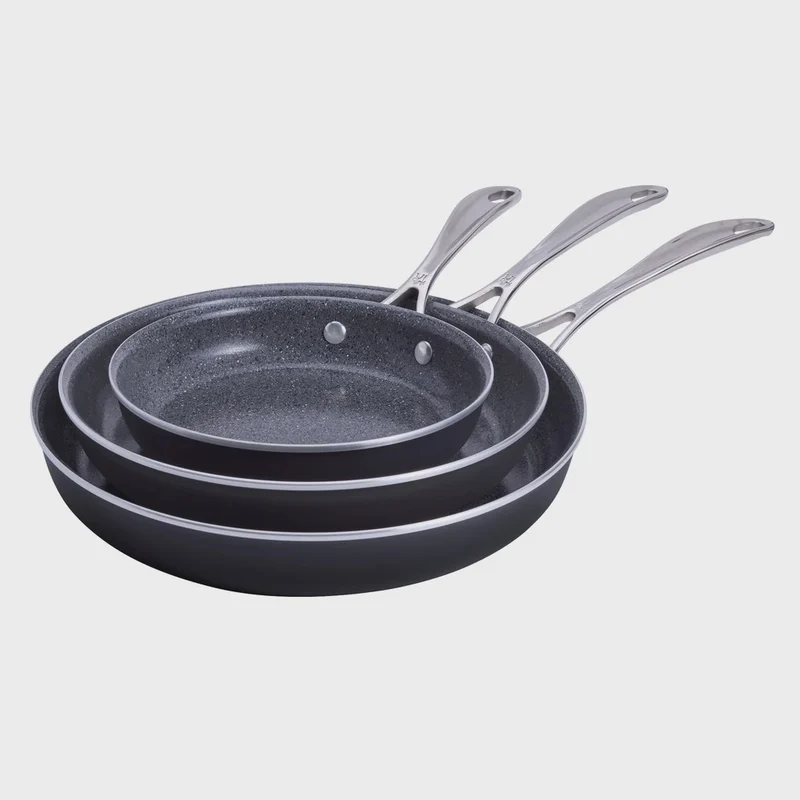 HENCKELS - Capri Ceramic Non-stick Skillet Set, 3-pieces
