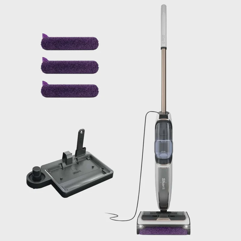 Shark Steam Pickup 3-in-1 Corded Steam Mop with 2 Extra Antimicrobial Brushrolls