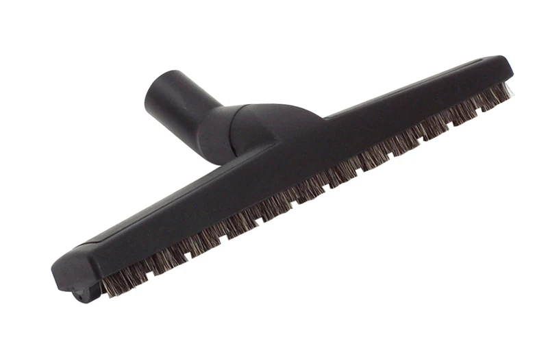 Brosse à plancher - 15" (38,1 cm) - 1 1/4" (32 mm) - avec roues - crin de cheval - noire - Wessel Werk 31.6 100-50