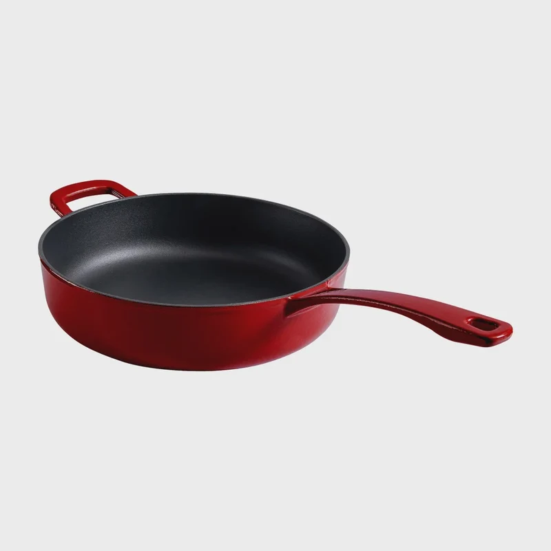Chuck Hughes Cast Iron Deep Skillet, 3.75 L (4 qt.), Red