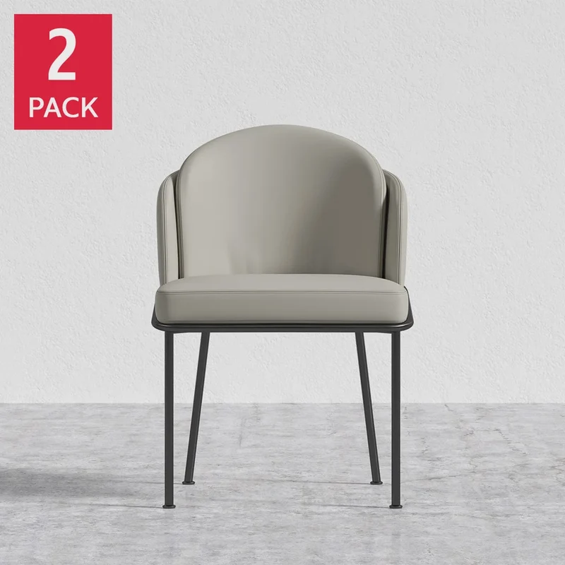 Rove Concepts Angelo Black and Taupe (Trento) Dining Chair, 2-pack