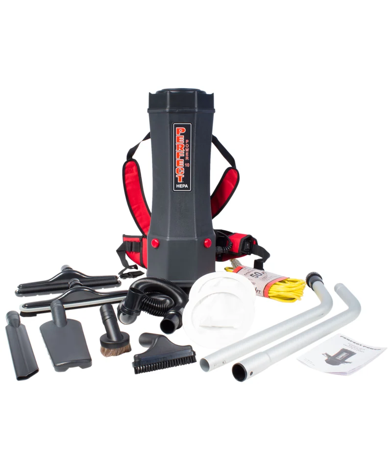 Aspirateur dorsal Perfect - réservoir de 10 L - HEPA - prise de balai électrique - P1001