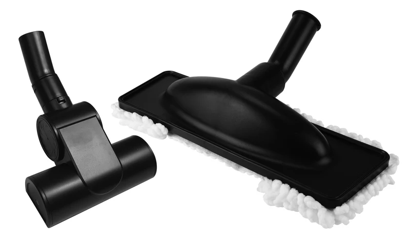 Ensemble de brosse-vadrouille en microfibre - 32 mm (1 1/4") dia - largeur de nettoyage 30,5 cm (12") - noir et lime et petit balai à air - largeur de (15,2 cm) 6" - pour meubles et escaliers - noir