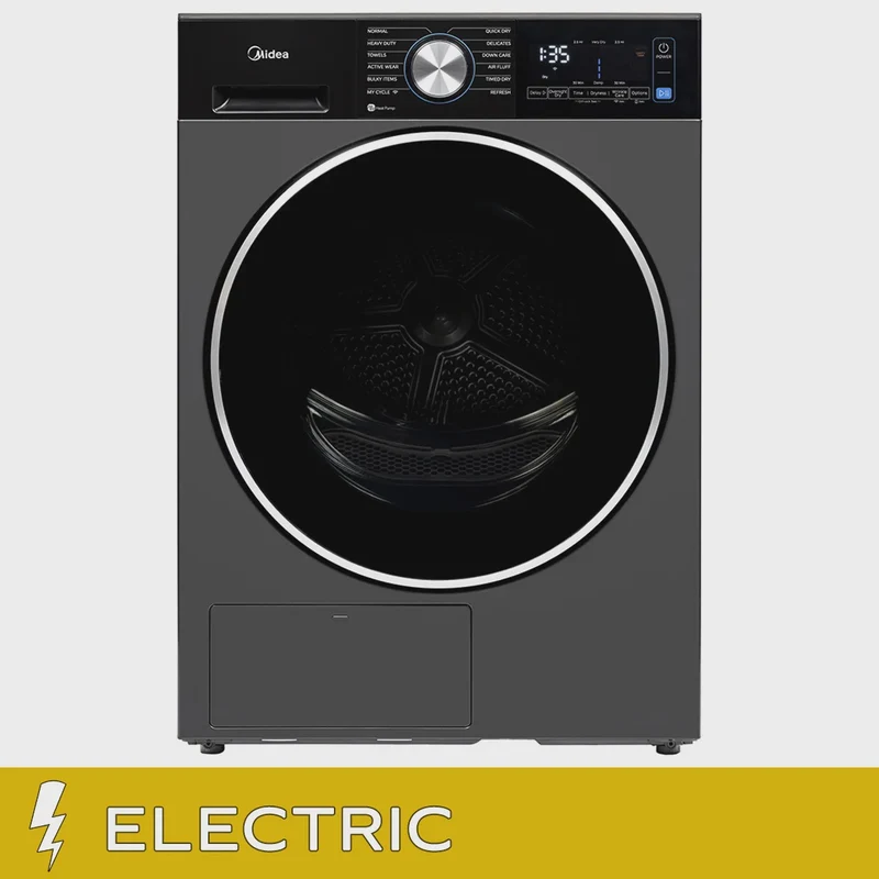 Midea 4.4 cu. ft. Graphite Steel Electric Ventless Dryer with Heat Pump Model MLHE31S2BBG