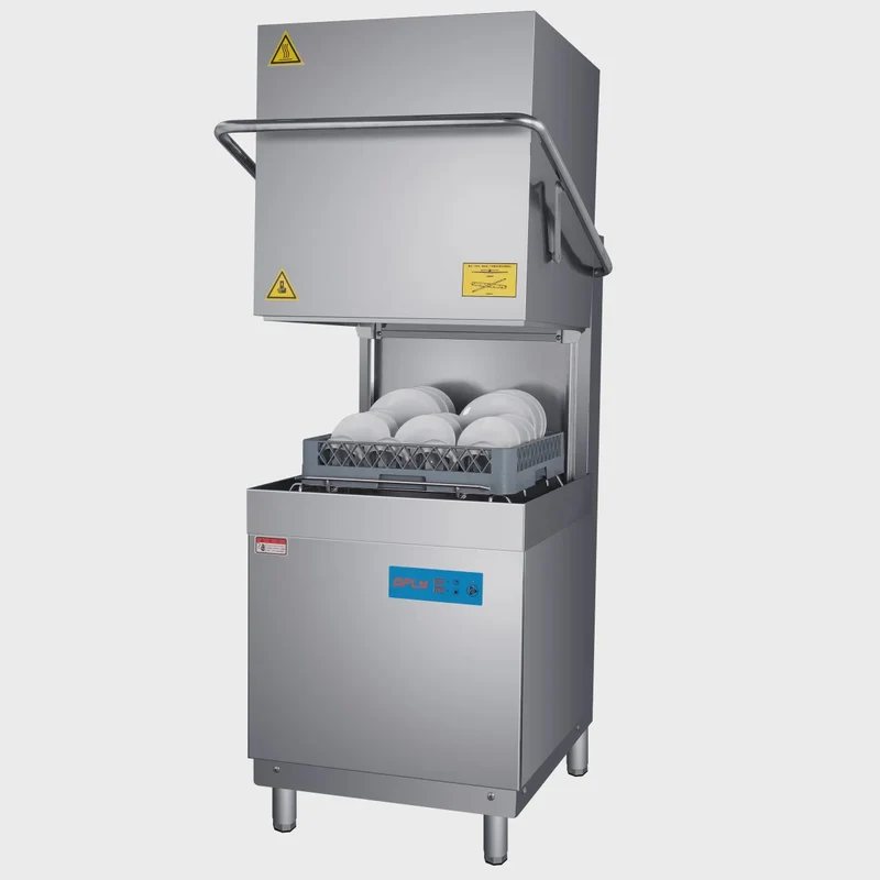 Forno 28.14 in. Stainless Steel Hood Type Commercial Dishwasher with Washing Capacity of 60 Racks Per Hour