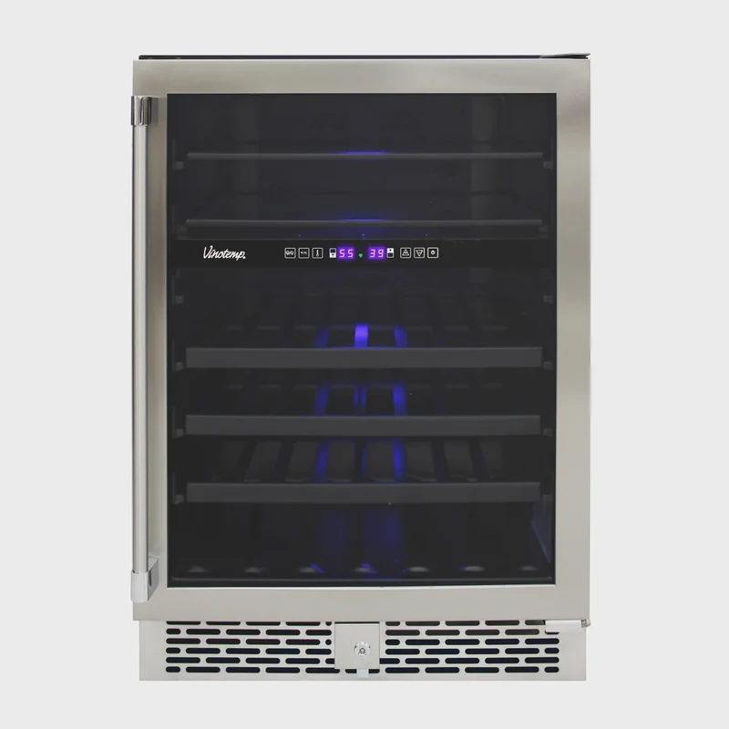 Vinotemp Private Reserve Series 24 in. Stainless Steel Indoor or Outdoor Dual Zone Beverage and Wine Cellar Model VT-OUTDR24GD