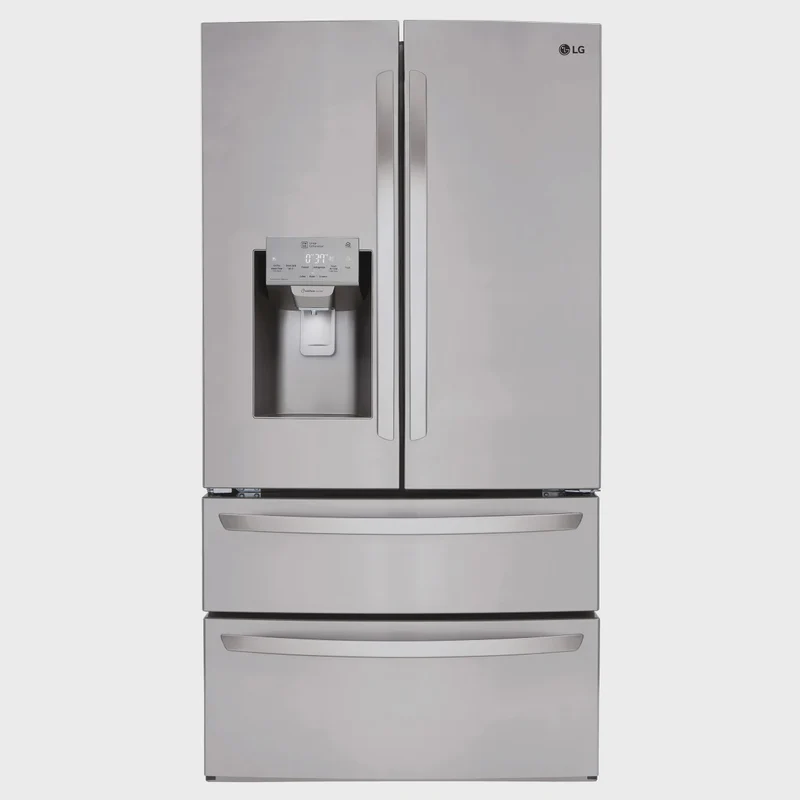 LG 36 in. 28 cu. ft. Stainless-steel French Door Refrigerator with Smudge-resistant Finish and SmartThinQ Wi-Fi Model LMXS28626S