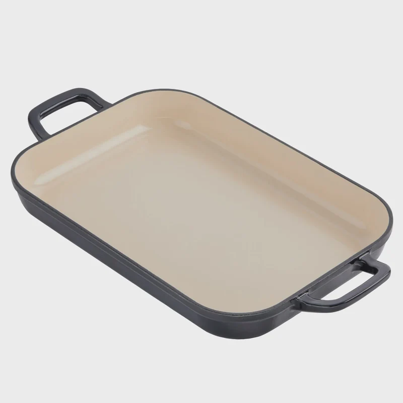 Chuck Hughes Cast Iron Shallow Roaster, 2.38 L
