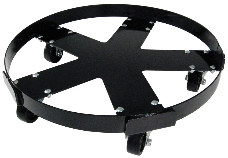 Chariot muni de 5 roues pour baril de 45 gallons et de l'aspirateur industriel JV45G-3 de Johnny Vac