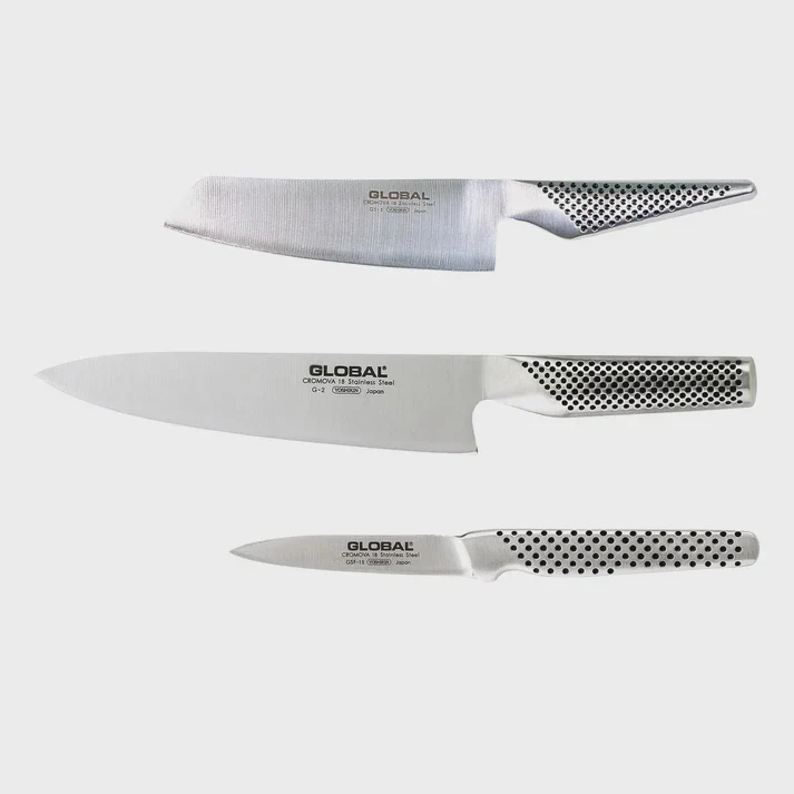 GLOBAL - 3-Piece Kitchen Knife Set
