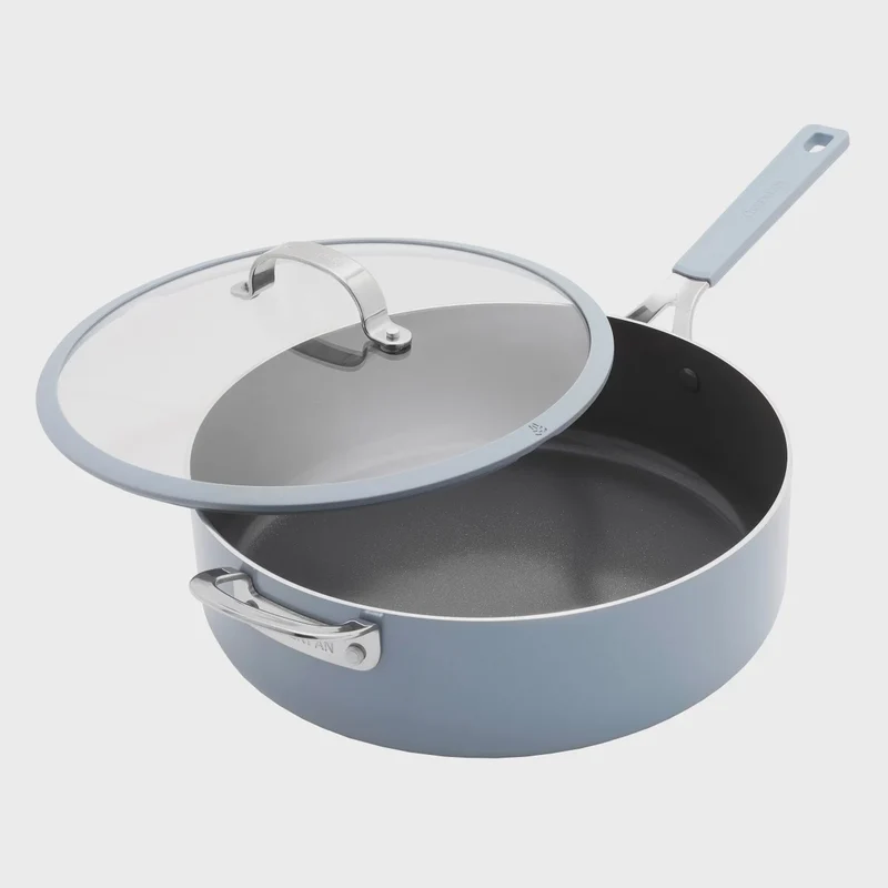 GreenPan Covered Deep Saute Pan, 30 cm (11.8 in.) / 6.15 L (6.5 qt.), Blue