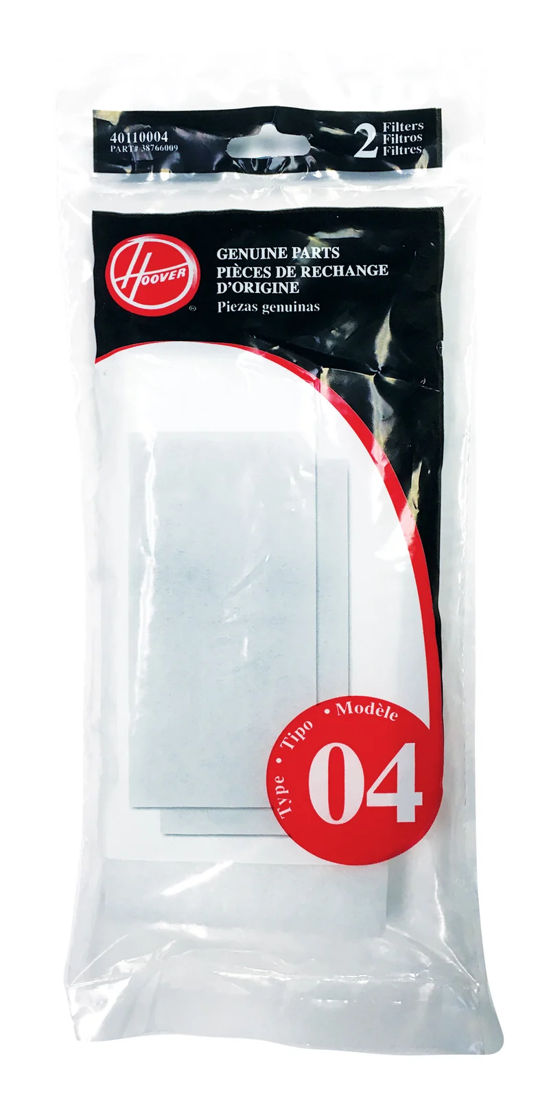 Filtre mousse pour aspirateur vertical Hoover WindTunnel U5465-900 - paquet de 2 filtres - 40110004