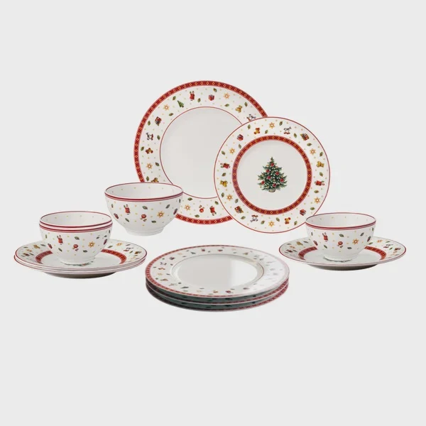 Villeroy & Boch 12pc Premium Porcelain Christmas Dinnerware Set **Clearance