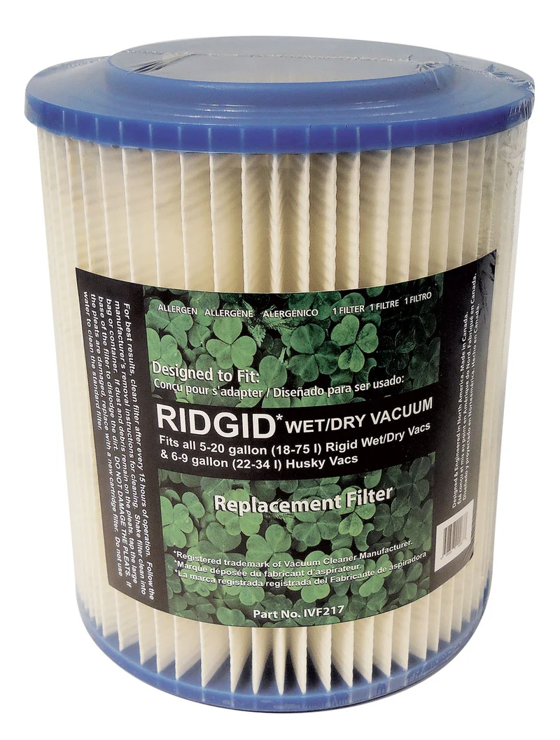 Filtre cartouche de remplacement pour aspirateur Ridgid 18-75 L et Husky 22-34 L RIDGID FX-1VF217