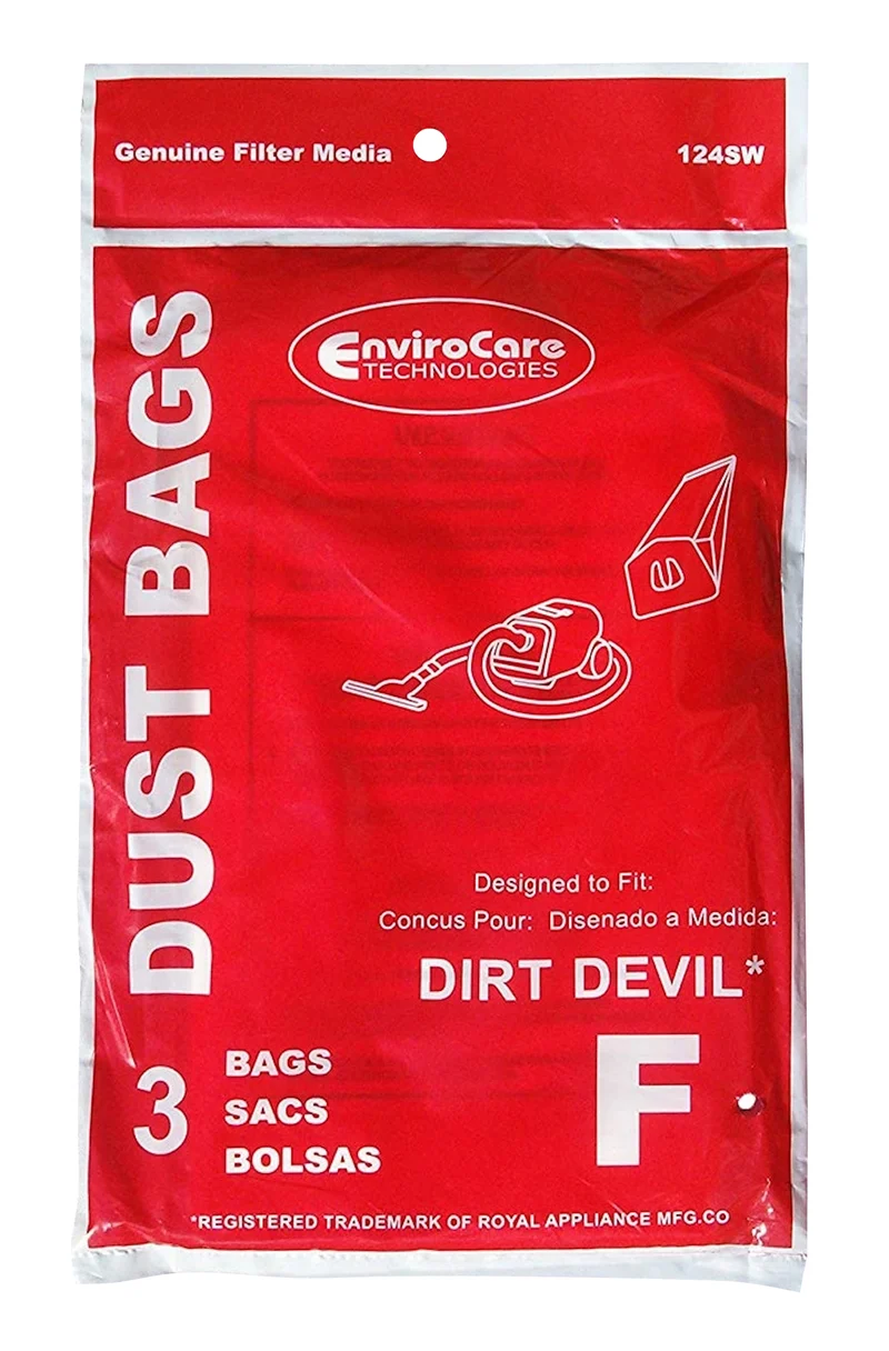 Sacs Royal en papier de type F pour aspirateurs Dirt Devil - paquet de 3 sacs - 3200147001
