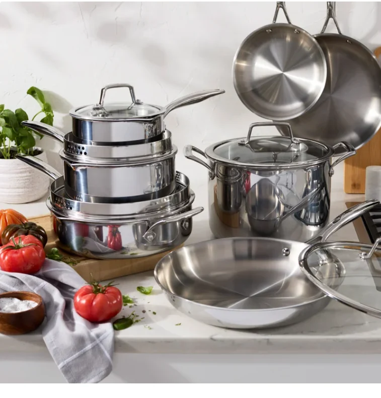 Henckels Tri-Ply Clad Stainless Steel 12-piece Cookware Set