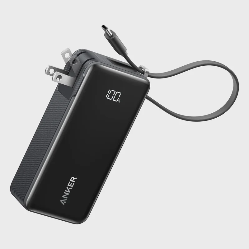 Anker 10K Wireless Portable Charger with Built-In USB-C Cable