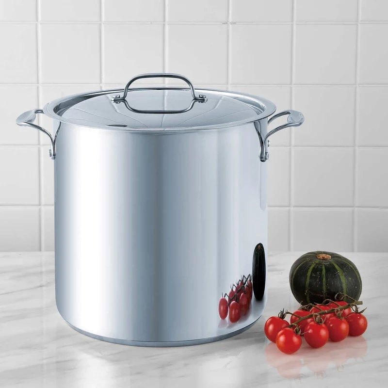 Bergner 15.1L Stainless Steel Stock Pot With Cover