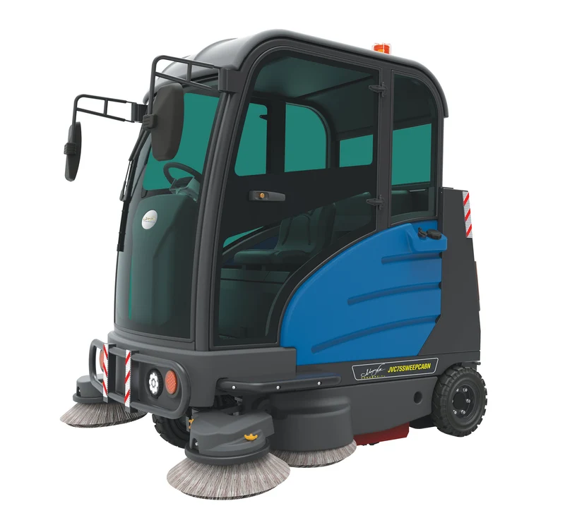 Balai motorisé industriel autoporté - Johnny Vac - JVC75SWEEPCABN - 74 1/4 "- Avec cabine - Garantie 2 ans