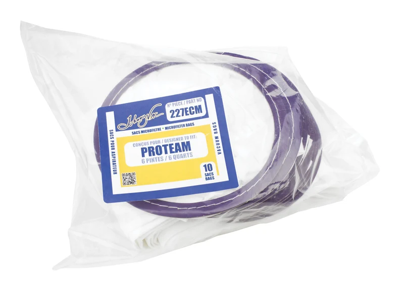 Sac microfiltre pour aspirateur Proteam 6 pintes - paquet de 10 sacs - Envirocare 181