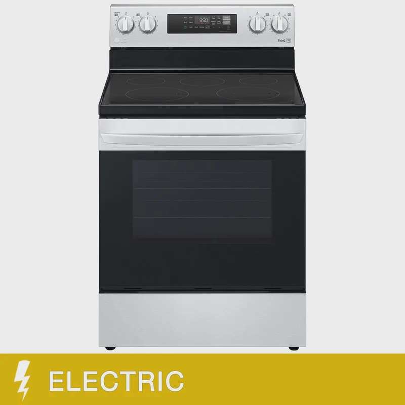 LG 30 in 6.3 cu ft Stainless Steel Electric Freestanding Range with EasyClean Technology