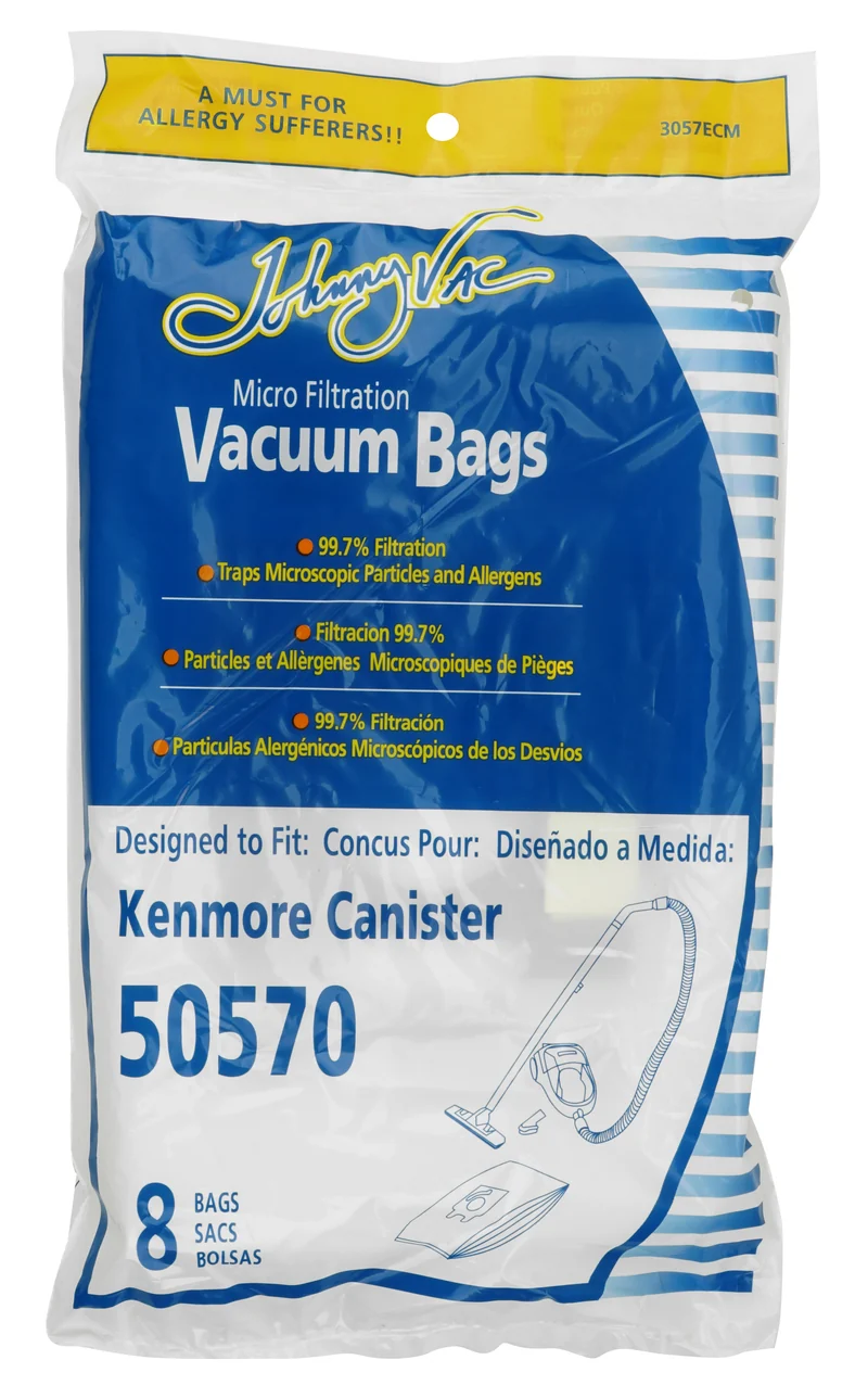 Sac microfiltre pour aspirateur chariot Kenmore type I 50570 - paquet de 8 sacs - Envirocare 202