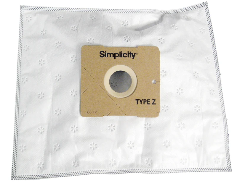 Sac microfiltre HEPA pour aspirateur chariot Simplicity Snap, Jack et Jill - paquet de 6 sacs - SZH-6