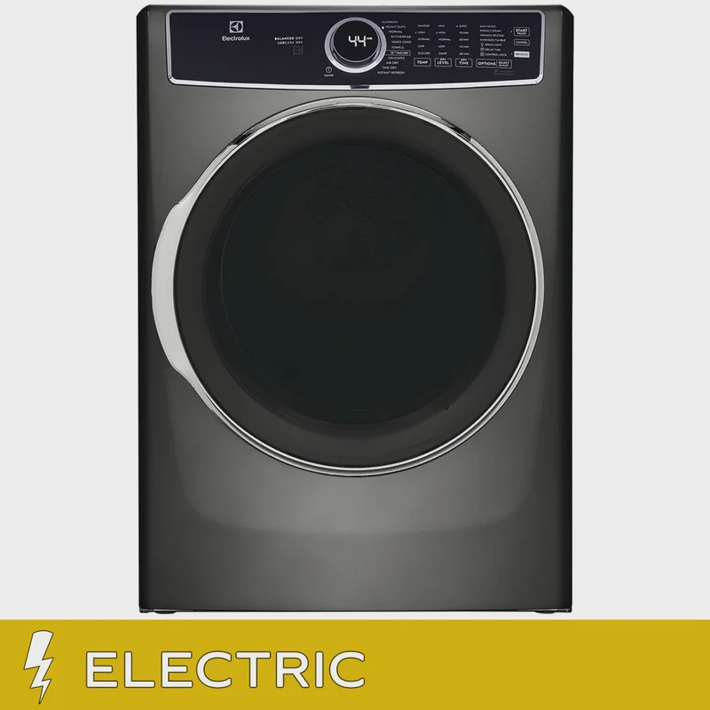 Electrolux 6 Series 8.0 cu ft. Electric Dryer with Steam Clean, Grey Model ELFE763CAT